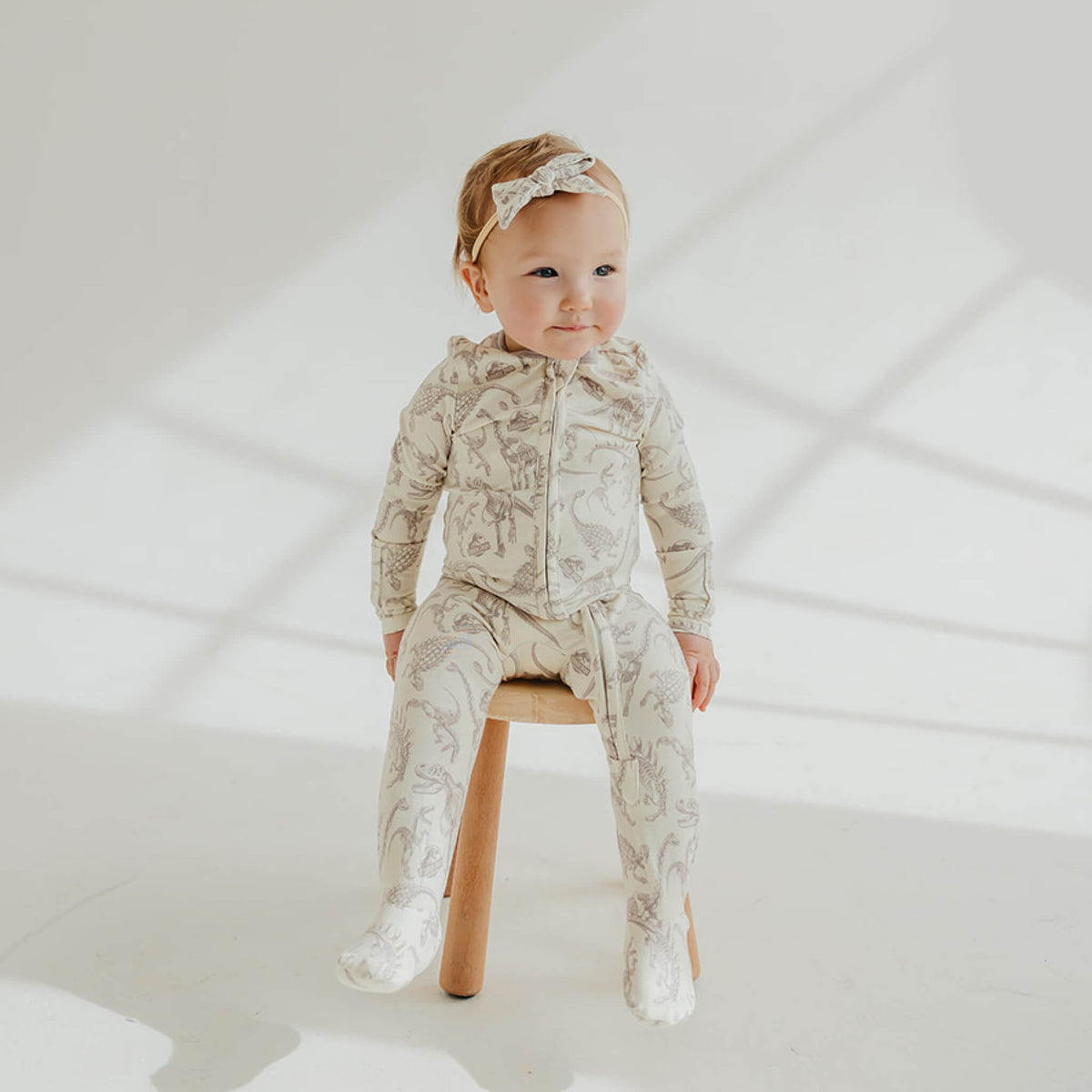 Zip-Up Footie Pajama - Jurassic Park Fossils