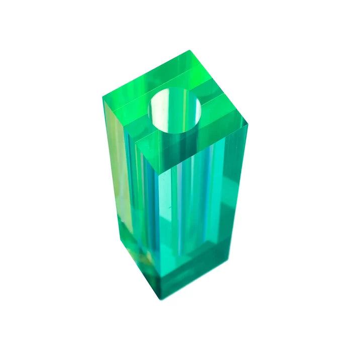 ACRYLIC VASE IN GREEN AND BLUE