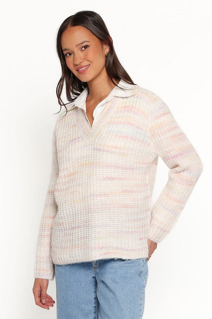 KNITWEAR Alyx Spacedye Polo Sweater - Pink Multi