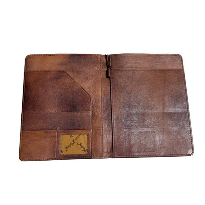 American Darling Crocodile Embossed Hand Tooled Leather Western Portfolio (Available in 2 Colors)