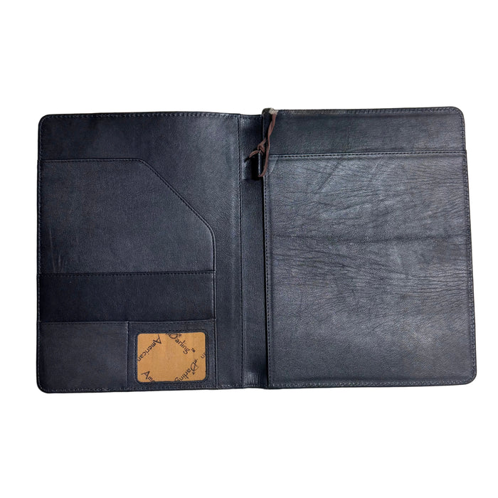 American Darling Crocodile Embossed Hand Tooled Leather Western Portfolio (Available in 2 Colors)