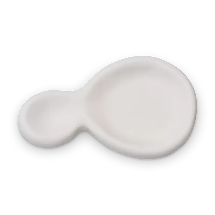 AMOEBA DOUBLE BOWL IN WHITE