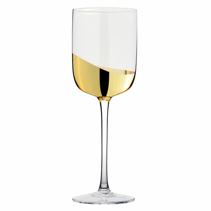 ANTON STUDIO WAVE WINE GLASS IN GOLD