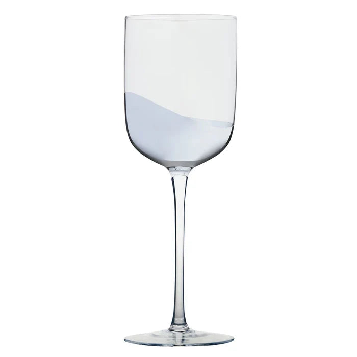 ANTON STUDIO WAVE WINE GLASS IN SILVER