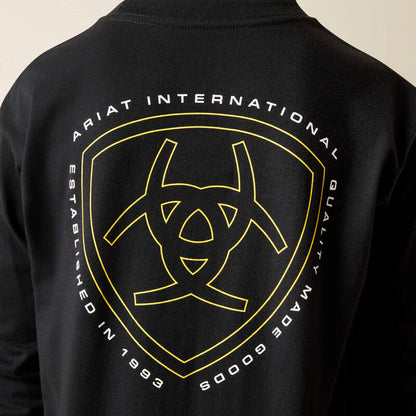 Ariat Boy's L/S Easy Rider Graphic Logo T-Shirt in Black