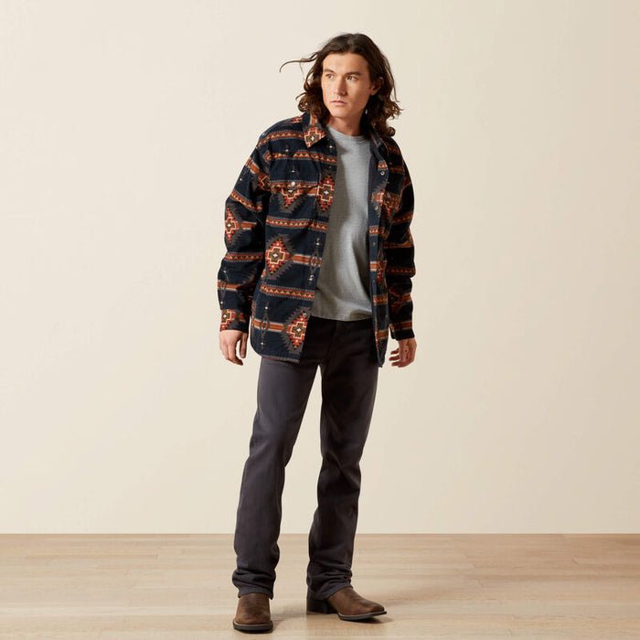 Ariat Men's Hensley Corduroy Retro Shirt Jacket in Dark Grey