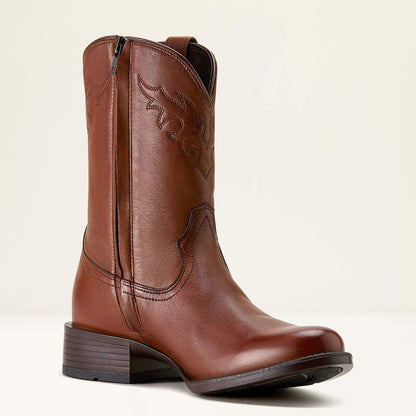 Ariat Men's Sonoro Roper Toe Boot in Cinnamon Brown