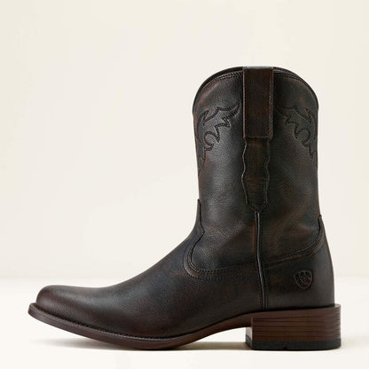 Ariat Men's Sonoro Roper Toe Western Boot in Chocolate Truffle