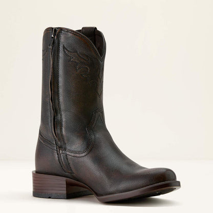 Ariat Men's Sonoro Roper Toe Western Boot in Chocolate Truffle
