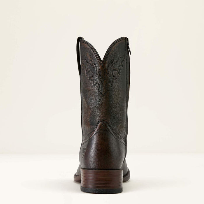 Ariat Men's Sonoro Roper Toe Western Boot in Chocolate Truffle