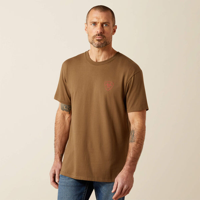 Ariat Men's Stone Arrowhead T-Shirt in Teak