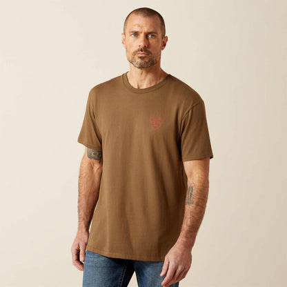Ariat Men's Stone Arrowhead T-Shirt in Teak