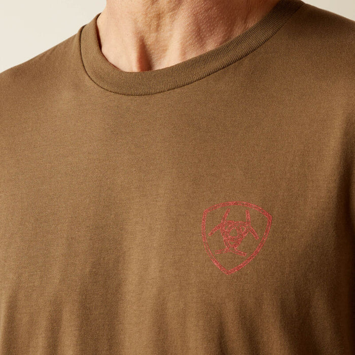 Ariat Men's Stone Arrowhead T-Shirt in Teak
