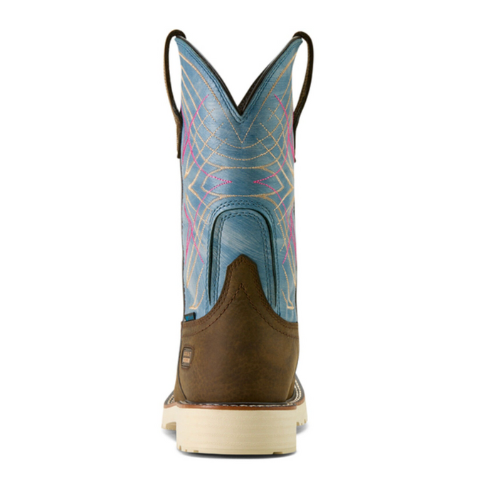 Ariat Women's Activator Waterproof Wide Square Toe Work Boot in Brown