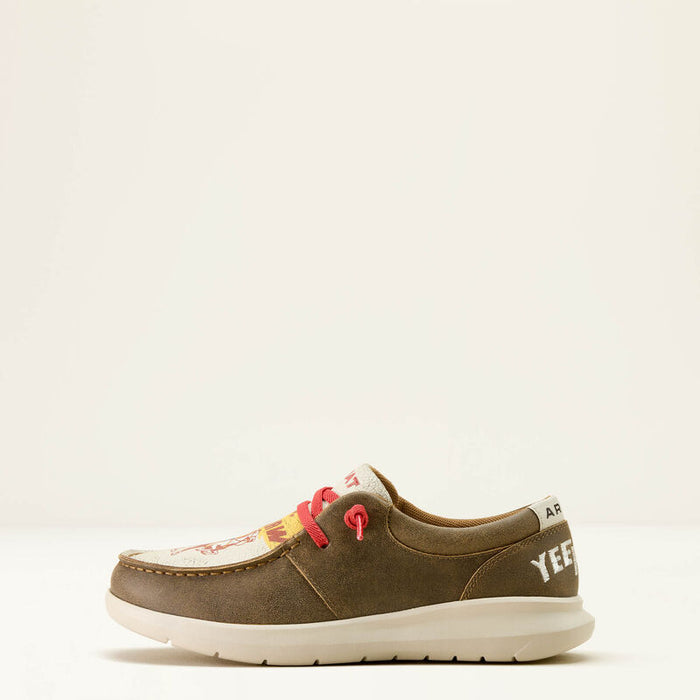 Ariat Women's Hilo Sendero Shoe in Brown Bomber/Yeehaw Print