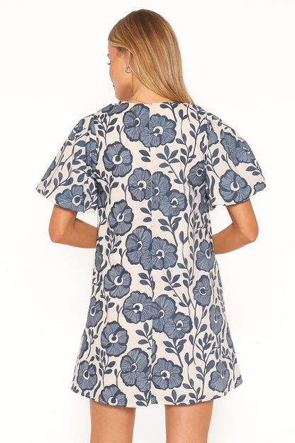 DRESSES Bertine Mini Dress - Blue Floral
