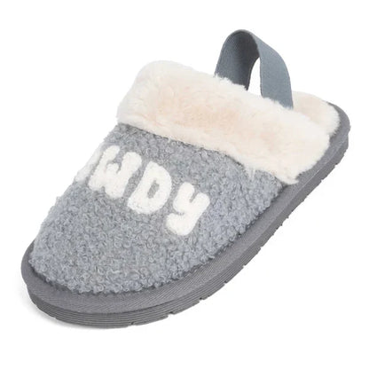 Blazin' Roxx Girl's Howdy Slide Slippers in Dusty Blue