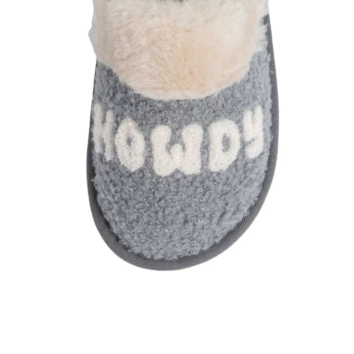 Blazin' Roxx Girl's Howdy Slide Slippers in Dusty Blue