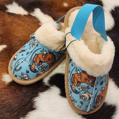 Blazin' Roxx Girl's Kara Slide Slippers in Aqua