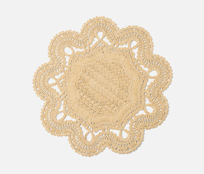 BLUE PHEASANT BELLADONA FAUX RATTAN PLACEMAT
