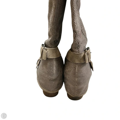 Boots Knee Heels By Donald Pliner In Taupe, Size: 8.5