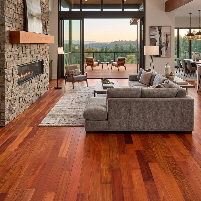 Brazilian Cherry (Jatoba) Solid Flooring 0.75″ x 5″ Prefinished Matte, $7.87/sqft - Advantage Lumber