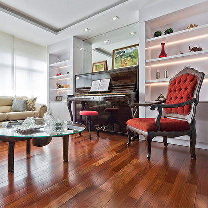 Brazilian Cherry (Jatoba) Solid Flooring 0.75″ x 5″ Prefinished Matte, $7.87/sqft - Advantage Lumber