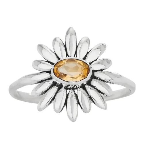 Bursting with Joy Sterling Silver and Citrine Ring
