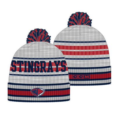 CCM Stingrays Grey Cuffed Pom Knit