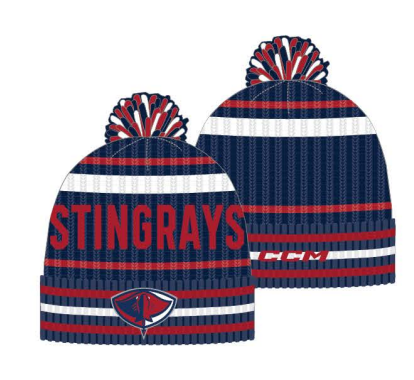 CCM Stingrays Navy Cuffed Pom Knit