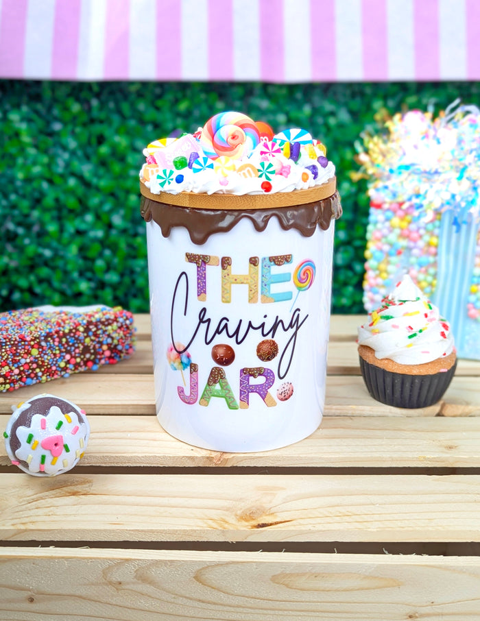 Ceramic Snack Jar with Frosting Sprinkle Decoration