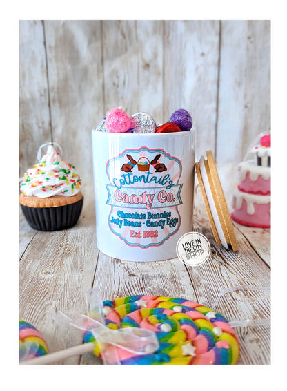 Chocolate Easter Bunny Ceramic Candy Jar - 25oz