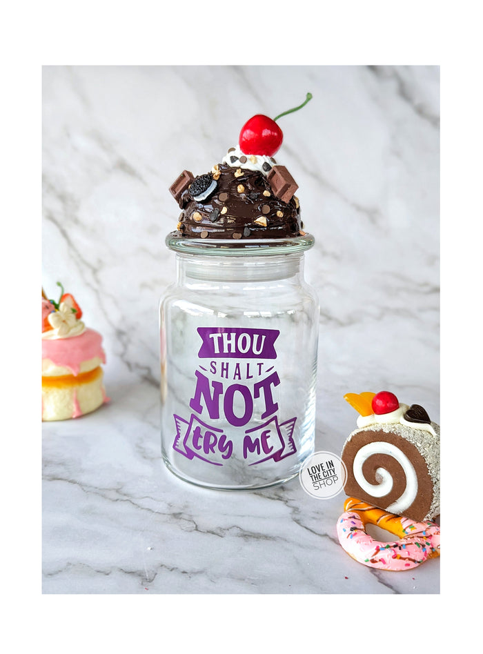 Chocolate Sundae Glass Candy Jar