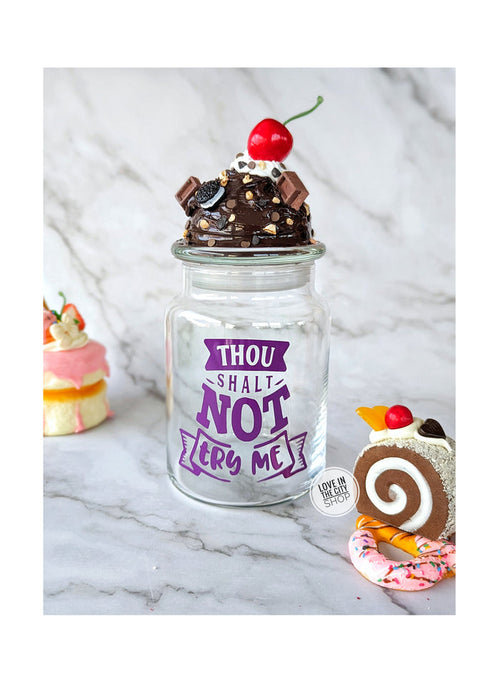 Chocolate Sundae Glass Candy Jar