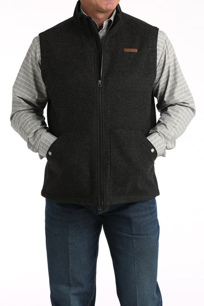 Cinch Men's Brushed Knit Bonded Vest in Black