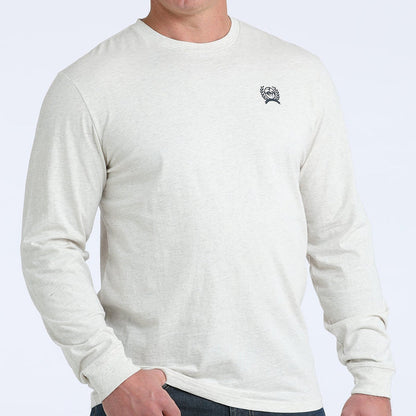Cinch Men's L/S Western Brand Graphic Logo T-Shirt in Cream