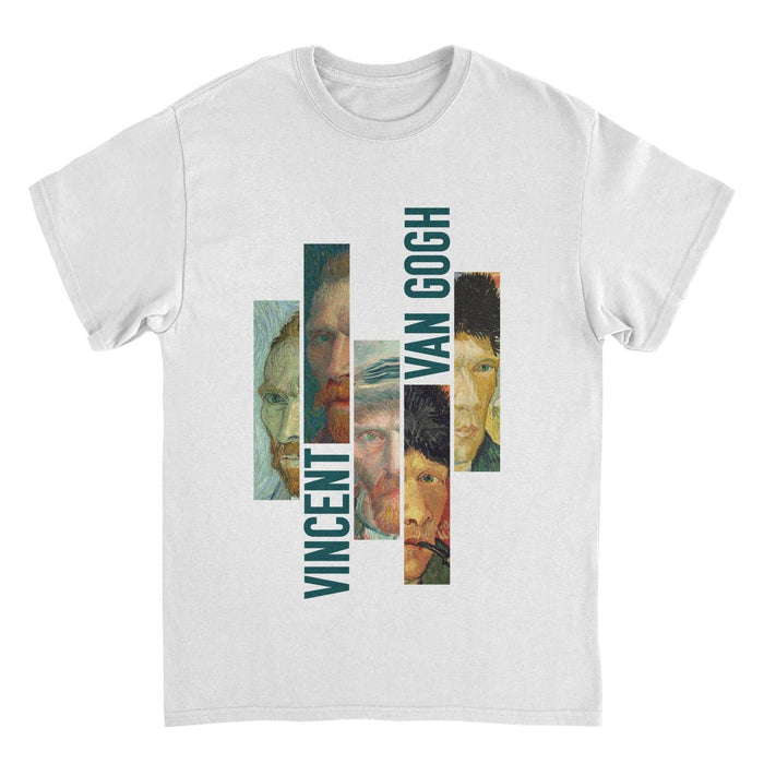 Classic Paintings Vincents Faces White T-Shirt