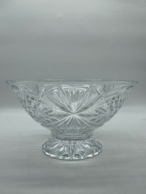 CRYSTAL FLUTED BOWL WITH STARBURST DESIGN