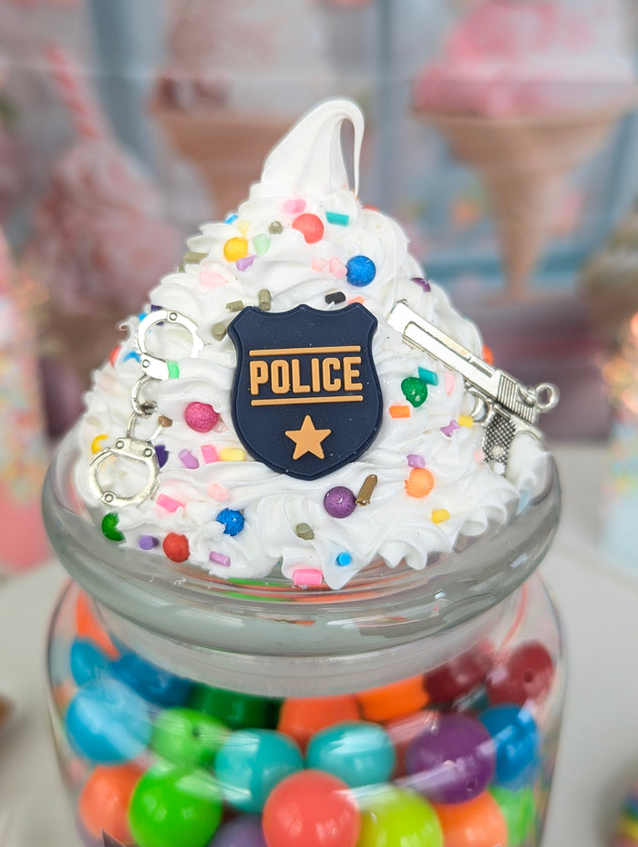 Custom Police Officer Candy Jar