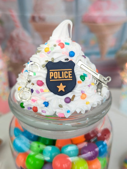 Custom Police Officer Candy Jar