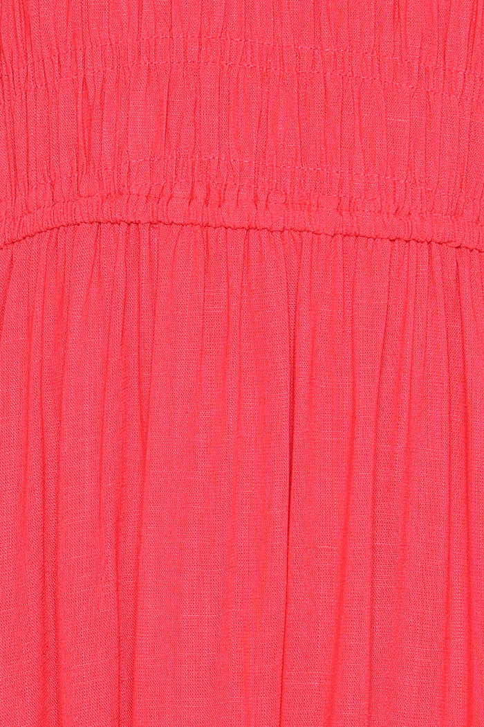DRESSES Darla Puff Sleeve Dress - Hot Coral