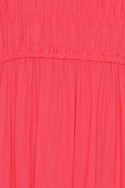 DRESSES Darla Puff Sleeve Dress - Hot Coral