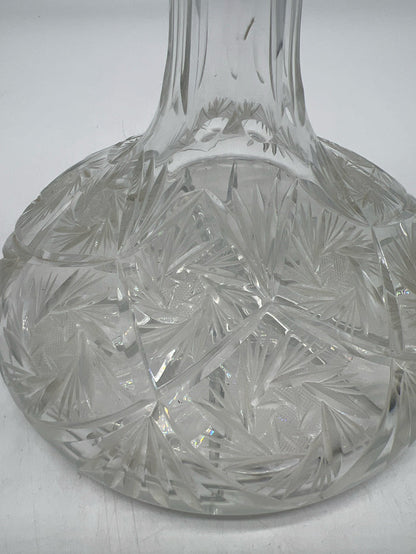 DECANTER CRYSTAL PINWHEEL STARBURST PATTERN