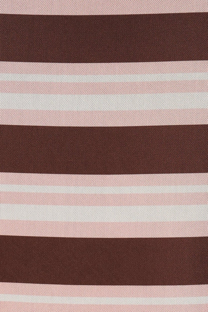 BOTTOMS Dia Mesh Column Skirt - Pink/Brown Stripe