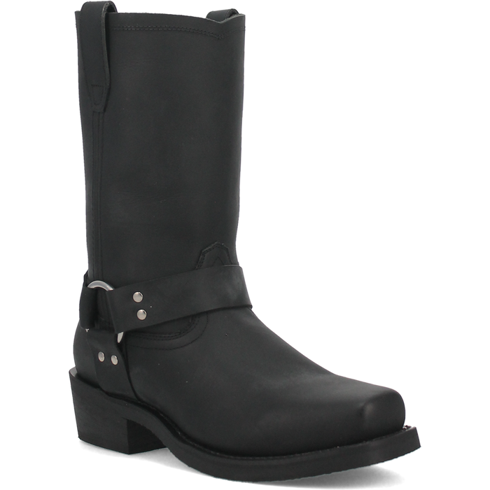 Dingo Men's Dean Leather Harness Boot in Black