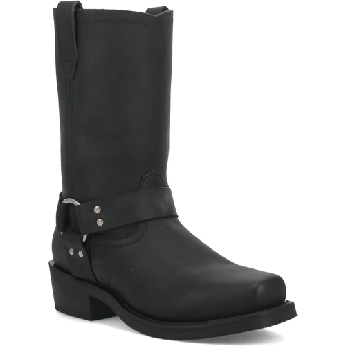 Dingo Men's Dean Leather Harness Boot in Black