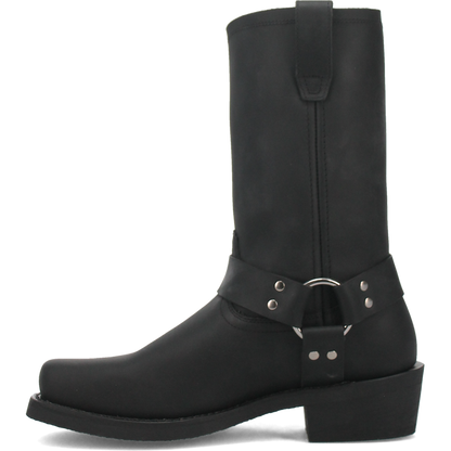 Dingo Men's Dean Leather Harness Boot in Black