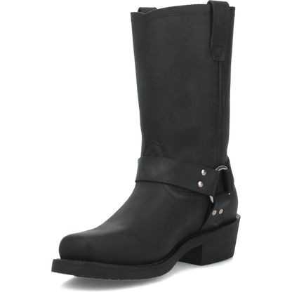 Dingo Men's Dean Leather Harness Boot in Black