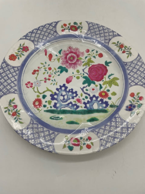 DINNER PLATES FLORAL PORCELAIN