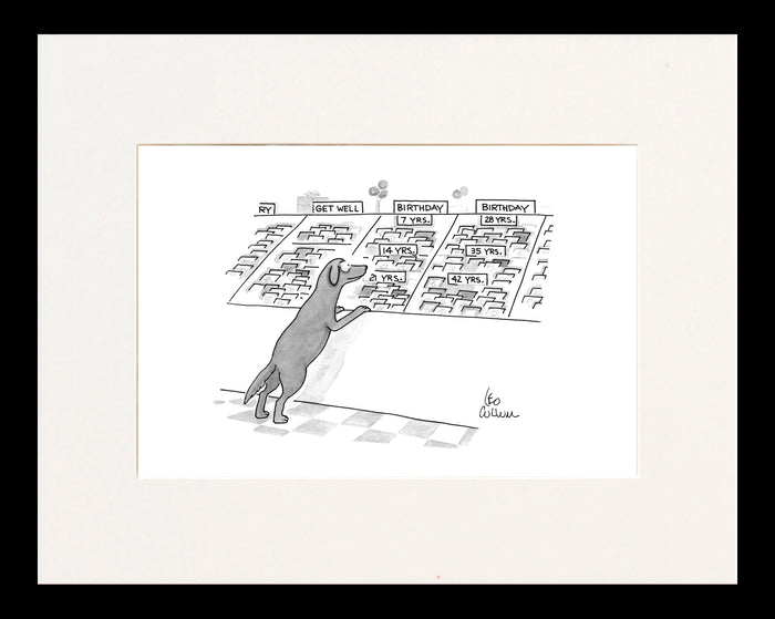 Dog Birthday Cards Cartoon Print